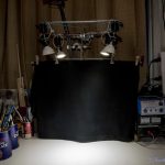 LED Lighting Rig and Black Back-Cloth